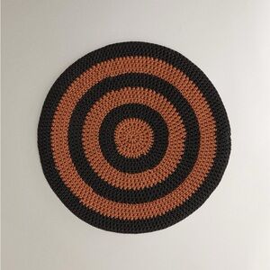Zara Home x COLLAGERIE WOVEN CIRCLE DESIGN PLACEMAT in Black (6 units)